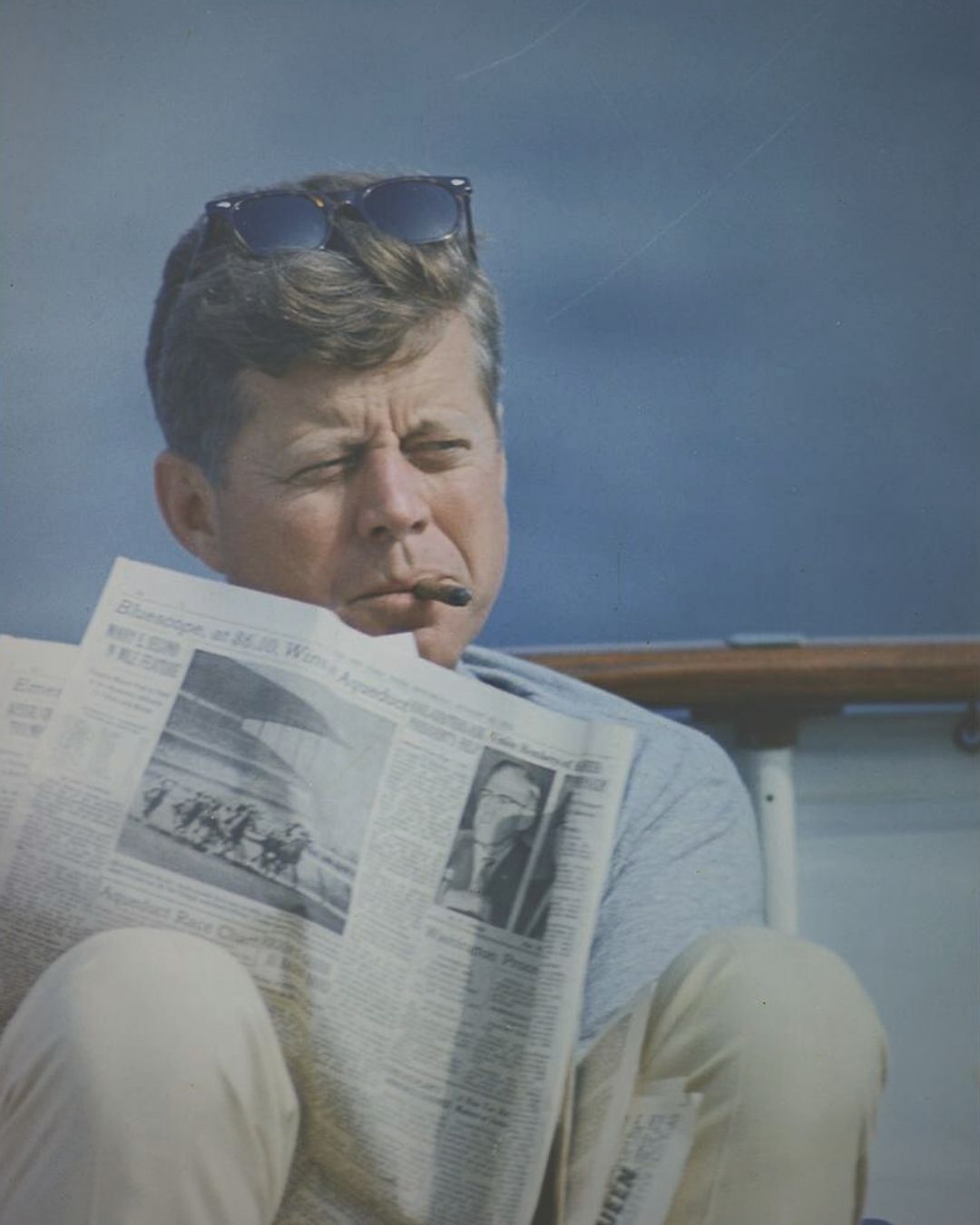 JFK smoking a cigar