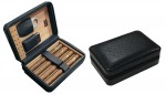 Humidor Travel Ostrich Black or Brown