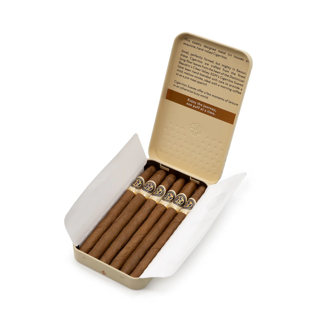 EGM Cigarritos Suaves Tin 6 ct 4.52x26